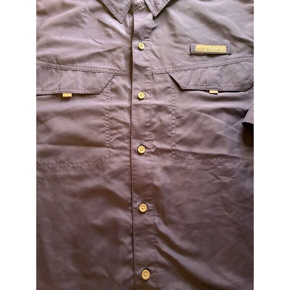 Habit Men’s Vented Fishing Shirt Short Sleeve Blue XL 40+ Solar Factor - Picture 3 of 5